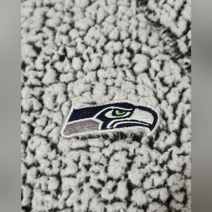 Women's Gray Teddy Jacket with Embroidered Logo